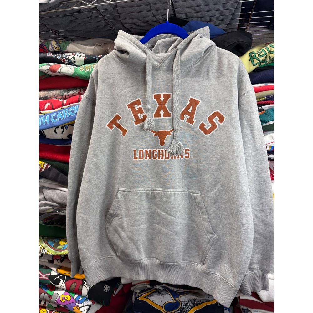 VTG Texas Longhorns Colosseum Gray Hoodie Mens L NCAA Collegiate Sweatshirt